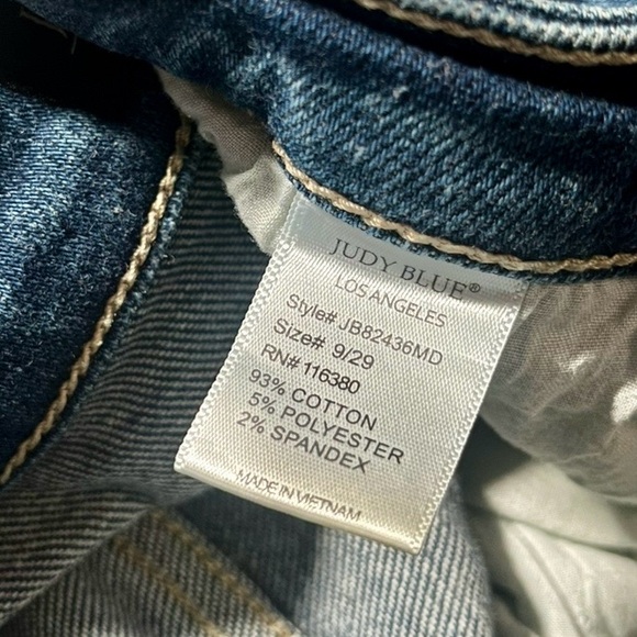 JUDY BLUE Y2K High Waist Release Hem Ankle Straight Leg Denim Jeans Pants 9 29 - Picture 12 of 14